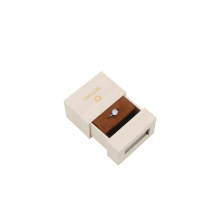 Seismo new design ring box drawer type paperboard ring jewelry box with transparent PVC window